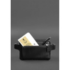 Чорна шкіряна сумка на пояс прямокутна Blancnote BN-BAG-6-G - Фотографія № 104