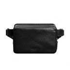 Чорна шкіряна сумка на пояс прямокутна Blancnote BN-BAG-6-G - Фотографія № 109