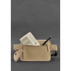 Шкіряна жіноча поясна сумка Dropbag Mini світло-бежева Blanknote BN-BAG-6-light-beige - Фотографія № 103