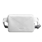 Біла шкіряна сумка на пояс квадратна Blancnote BN-BAG-6-LIGHT-BW - Фотографія № 107