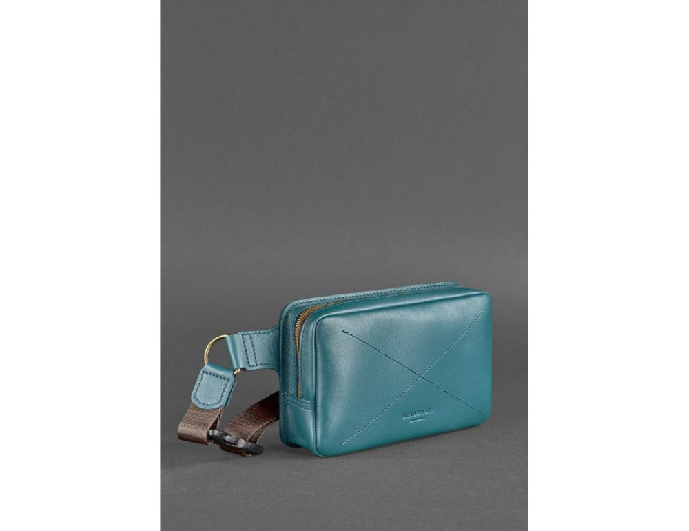 Зелена жіноча сумка на пояс Blancnote BN-BAG-6-MALACHITE - Фотографія № 3