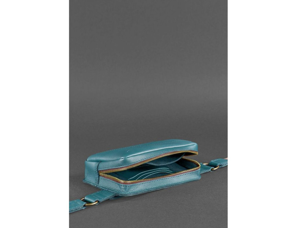 Зелена жіноча сумка на пояс Blancnote BN-BAG-6-MALACHITE - Фотографія № 7