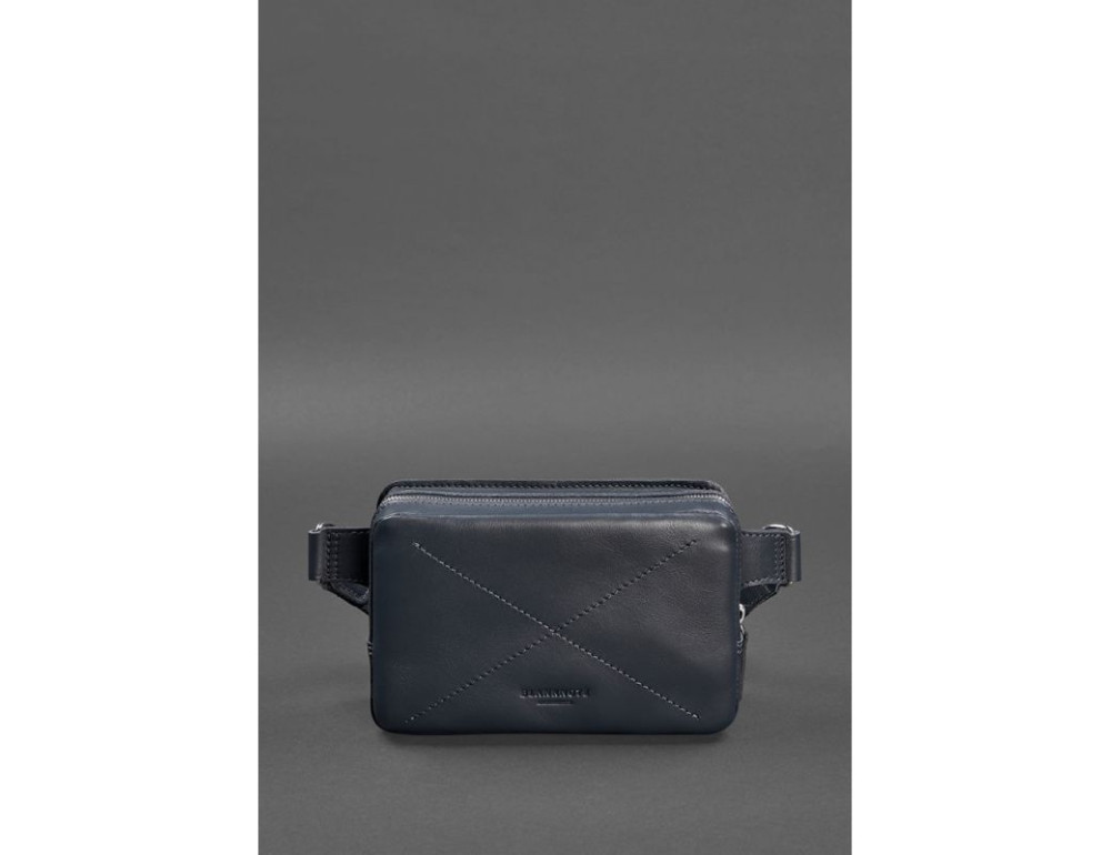 Темно-синя сумка на пояс Blanknote BN-BAG-6-NAVY-BLUE - Фотографія № 2