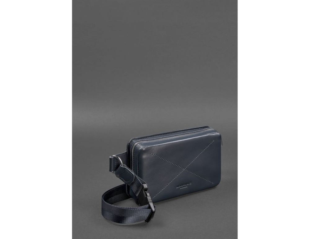 Темно-синя сумка на пояс Blanknote BN-BAG-6-NAVY-BLUE - Фотографія № 3