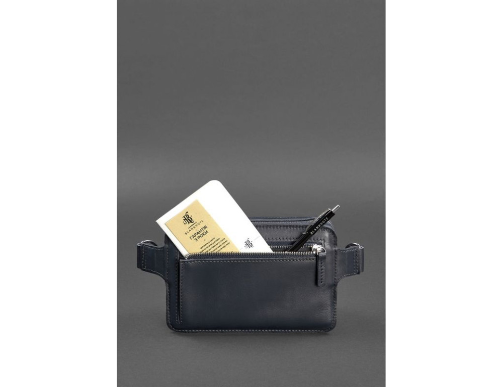 Темно-синя сумка на пояс Blanknote BN-BAG-6-NAVY-BLUE - Фотографія № 5