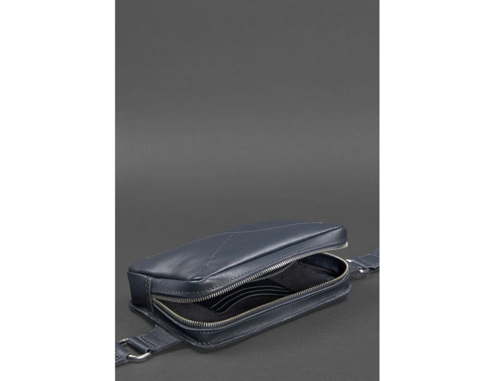 Темно-синя сумка на пояс Blanknote BN-BAG-6-NAVY-BLUE - Фотографія № 6