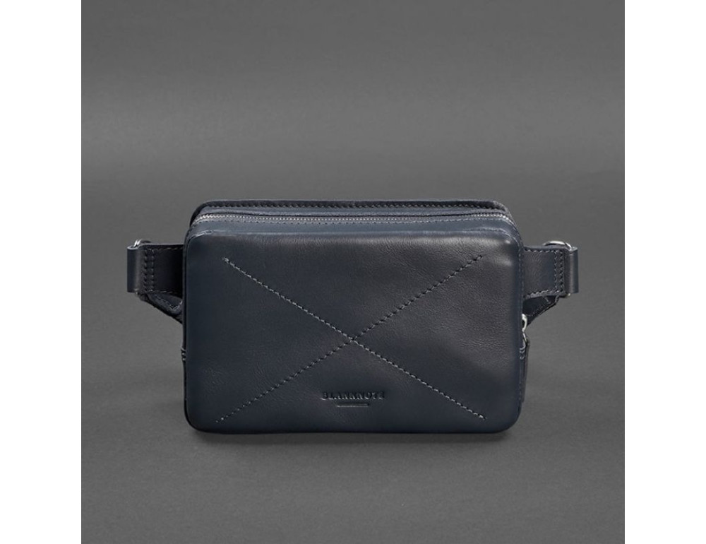 Темно-синя сумка на пояс Blanknote BN-BAG-6-NAVY-BLUE - Фотографія № 9
