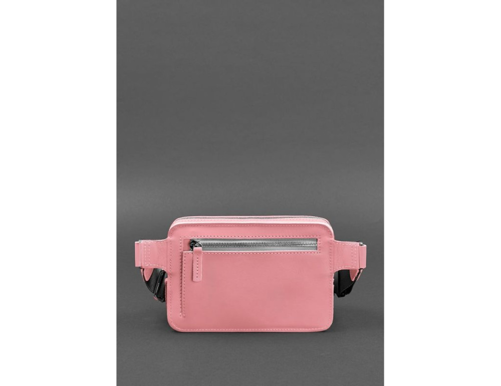 Рожева шкіряна сумка на пояс Blancnote BN-BAG-6-PINK-PEACH - Фотографія № 3