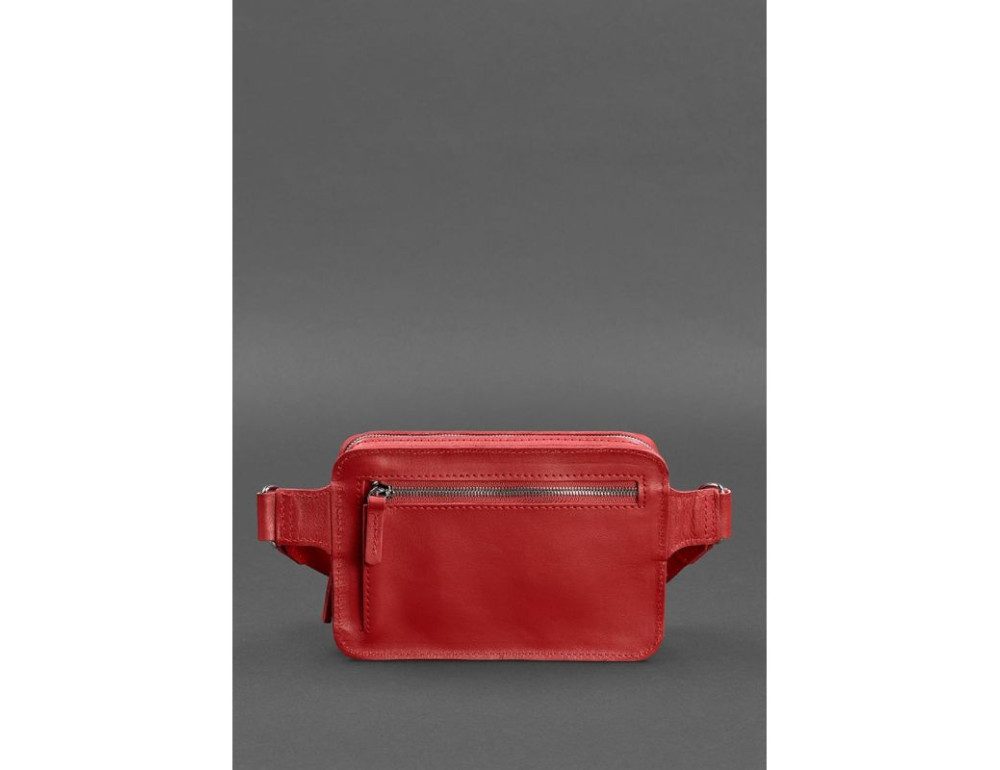 Шкіряна сумка жіноча Dropbag Mini червона Blancnote BN-BAG-6-red - Фотографія № 4