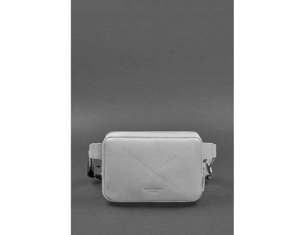 Сіра шкіряна сумка на пояс Blancnote BN-BAG-6-SHADOW - Фотографія № 2