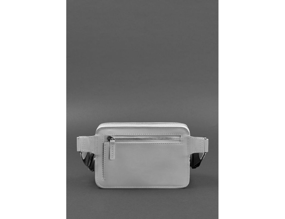 Сіра шкіряна сумка на пояс Blancnote BN-BAG-6-SHADOW - Фотографія № 4