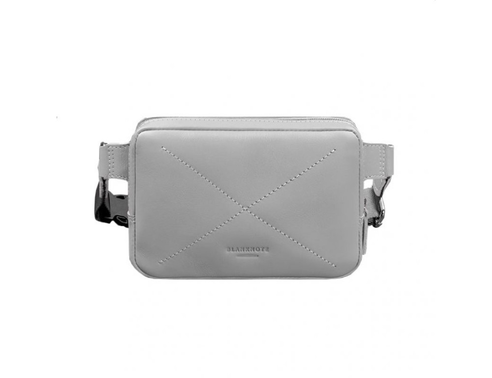 Сіра шкіряна сумка на пояс Blancnote BN-BAG-6-SHADOW - Фотографія № 9