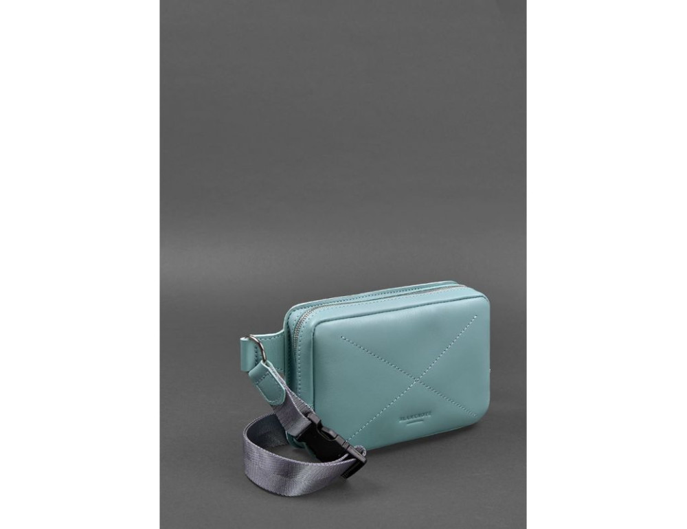 Бірюзова шкіряна сумка на пояс Blancnote BN-BAG-6-TIFFANY - Фотографія № 3