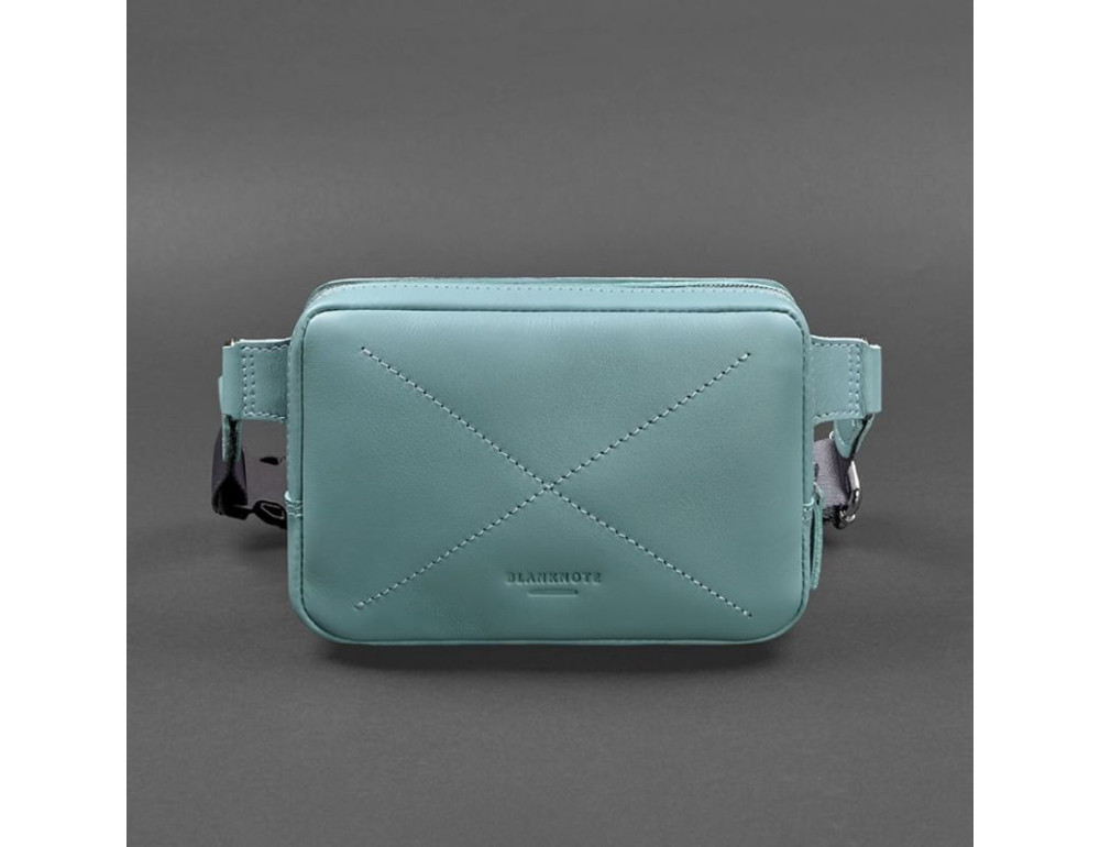 Бірюзова шкіряна сумка на пояс Blancnote BN-BAG-6-TIFFANY - Фотографія № 7