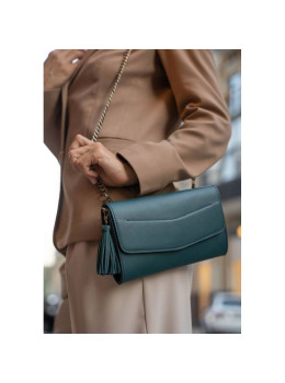 Шкіряний клатч Еліс blanknote BN-BAG-7-malachite смарагд