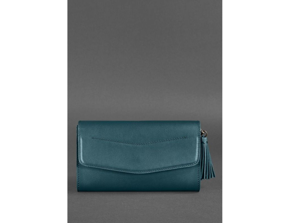 Шкіряний клатч Еліс blanknote BN-BAG-7-malachite смарагд - Фотографія № 2