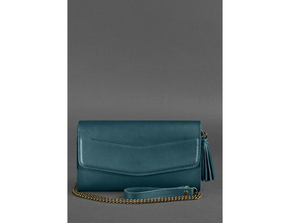 Шкіряний клатч Еліс blanknote BN-BAG-7-malachite смарагд - Фотографія № 3