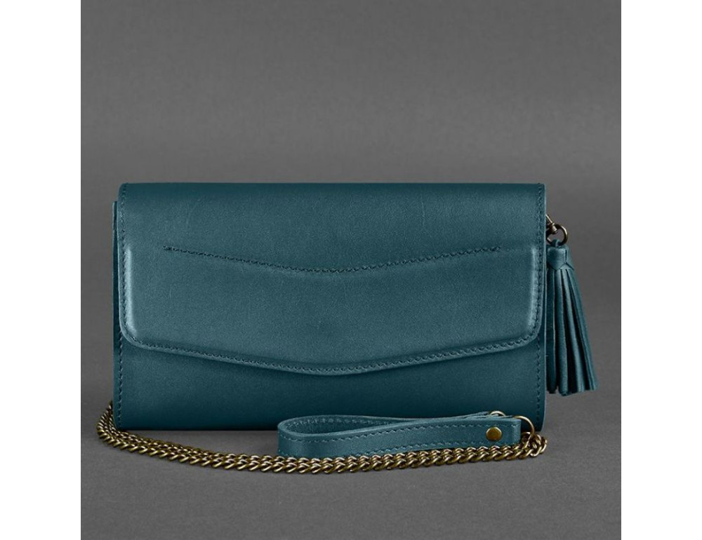Шкіряний клатч Еліс blanknote BN-BAG-7-malachite смарагд - Фотографія № 10
