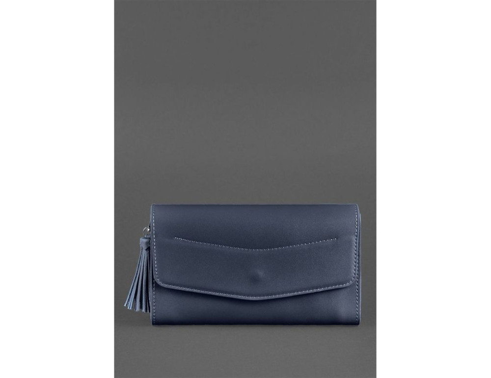 Шкіряний клатч Еліс blanknote BN-BAG-7-navy-blue темно-синій - Фотографія № 2