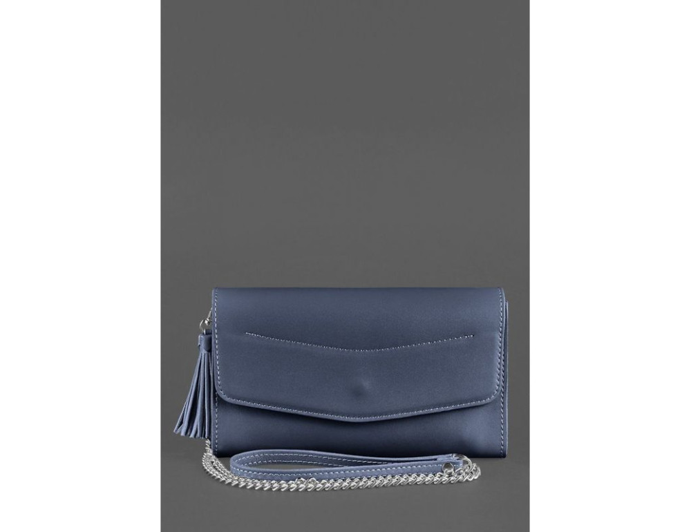 Шкіряний клатч Еліс blanknote BN-BAG-7-navy-blue темно-синій - Фотографія № 3