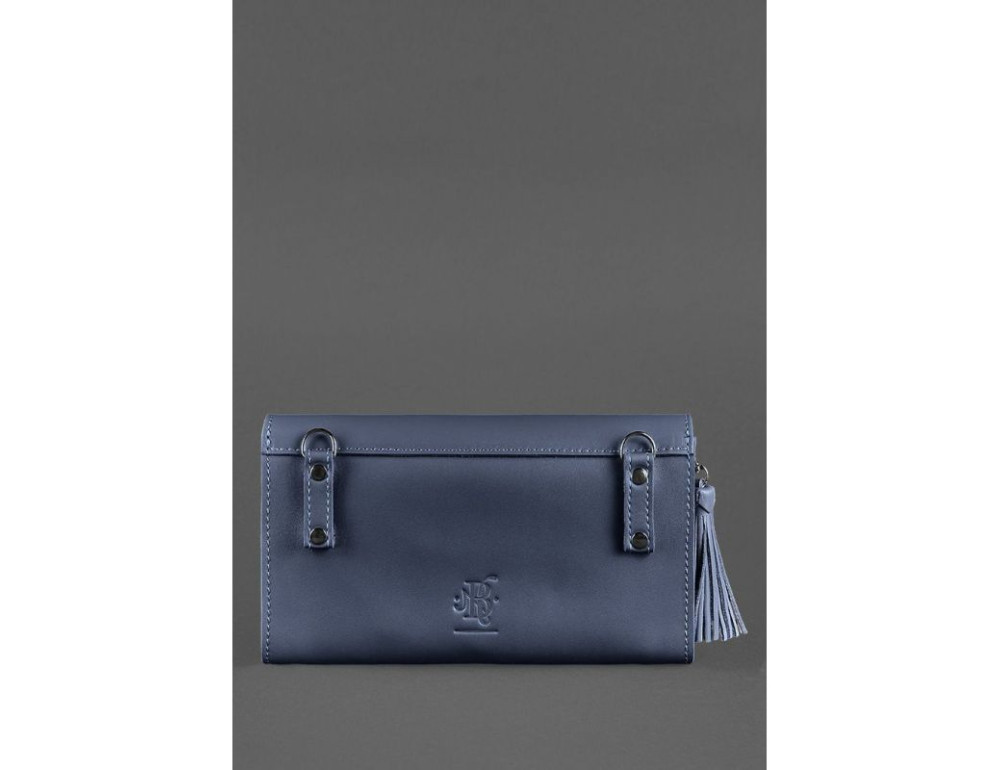 Шкіряний клатч Еліс blanknote BN-BAG-7-navy-blue темно-синій - Фотографія № 4
