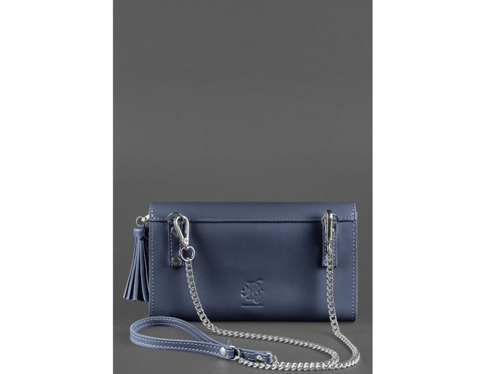 Шкіряний клатч Еліс blanknote BN-BAG-7-navy-blue темно-синій - Фотографія № 5