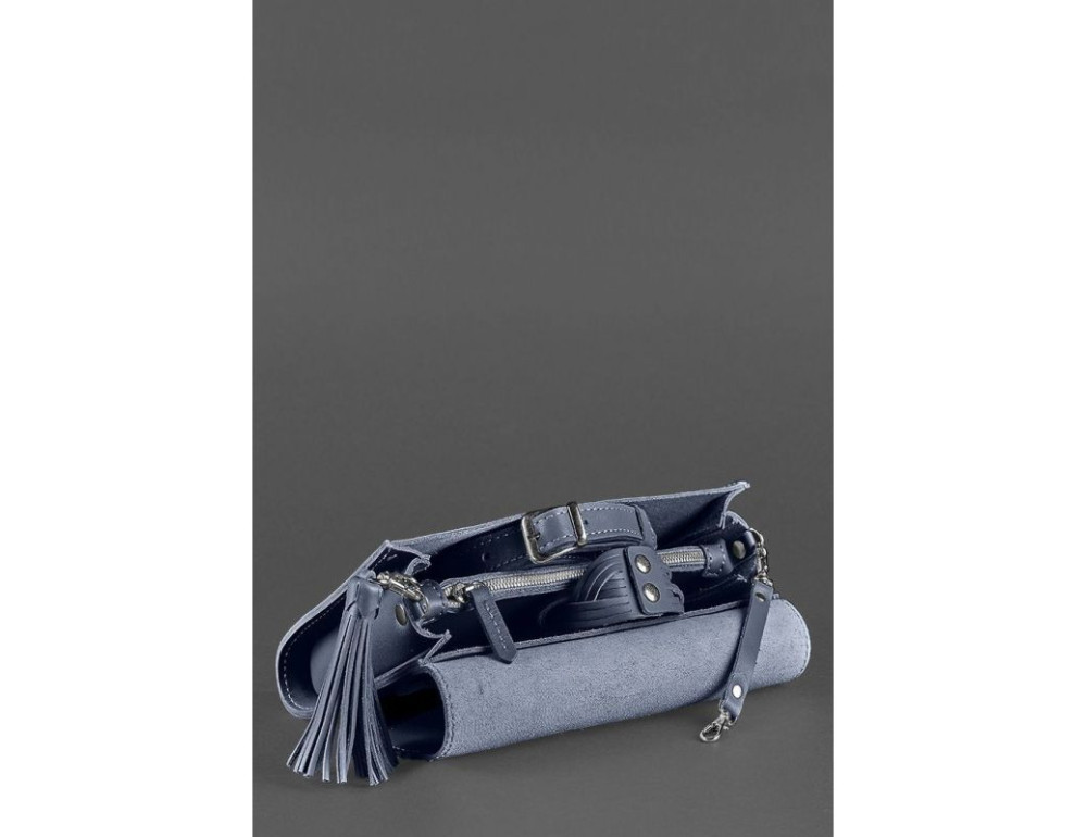 Шкіряний клатч Еліс blanknote BN-BAG-7-navy-blue темно-синій - Фотографія № 7