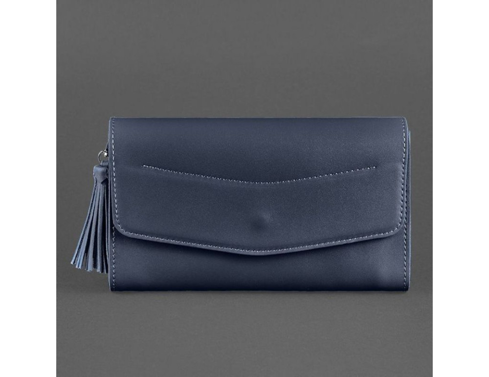 Шкіряний клатч Еліс blanknote BN-BAG-7-navy-blue темно-синій - Фотографія № 10