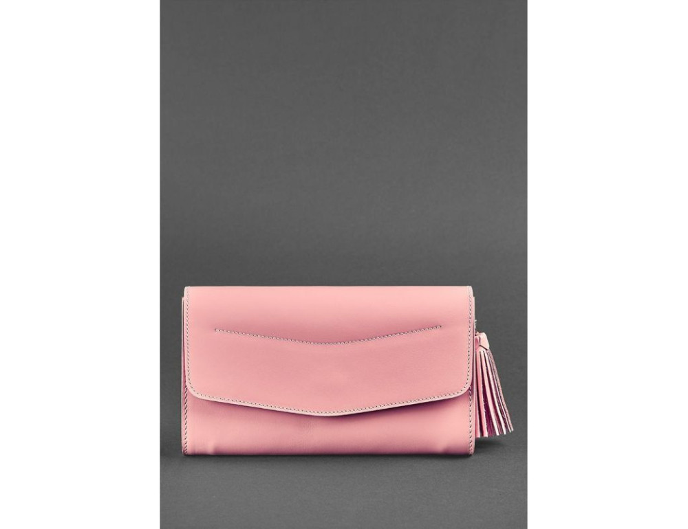 Шкіряний клатч Еліс blanknote BN-BAG-7-pink-peach пудровий - Фотографія № 2