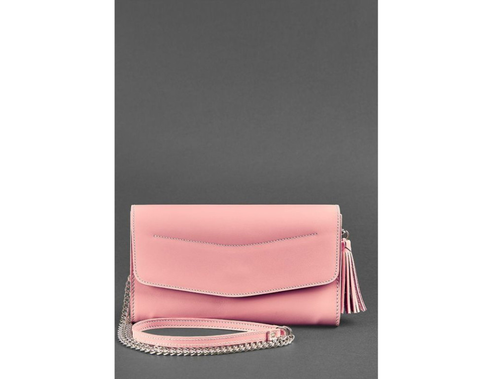 Шкіряний клатч Еліс blanknote BN-BAG-7-pink-peach пудровий - Фотографія № 3