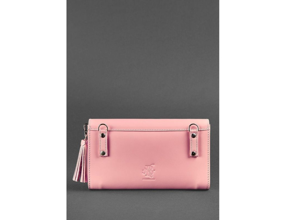 Шкіряний клатч Еліс blanknote BN-BAG-7-pink-peach пудровий - Фотографія № 4
