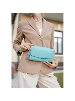Шкіряний клатч Еліс Тіффані blanknote BN-BAG-7-tiffany бірюза