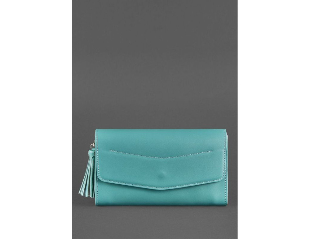 Шкіряний клатч Еліс Тіффані blanknote BN-BAG-7-tiffany бірюза - Фотографія № 2