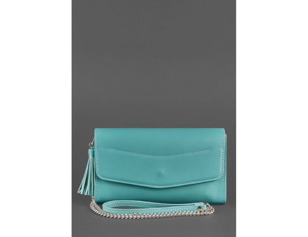 Шкіряний клатч Еліс Тіффані blanknote BN-BAG-7-tiffany бірюза - Фотографія № 3