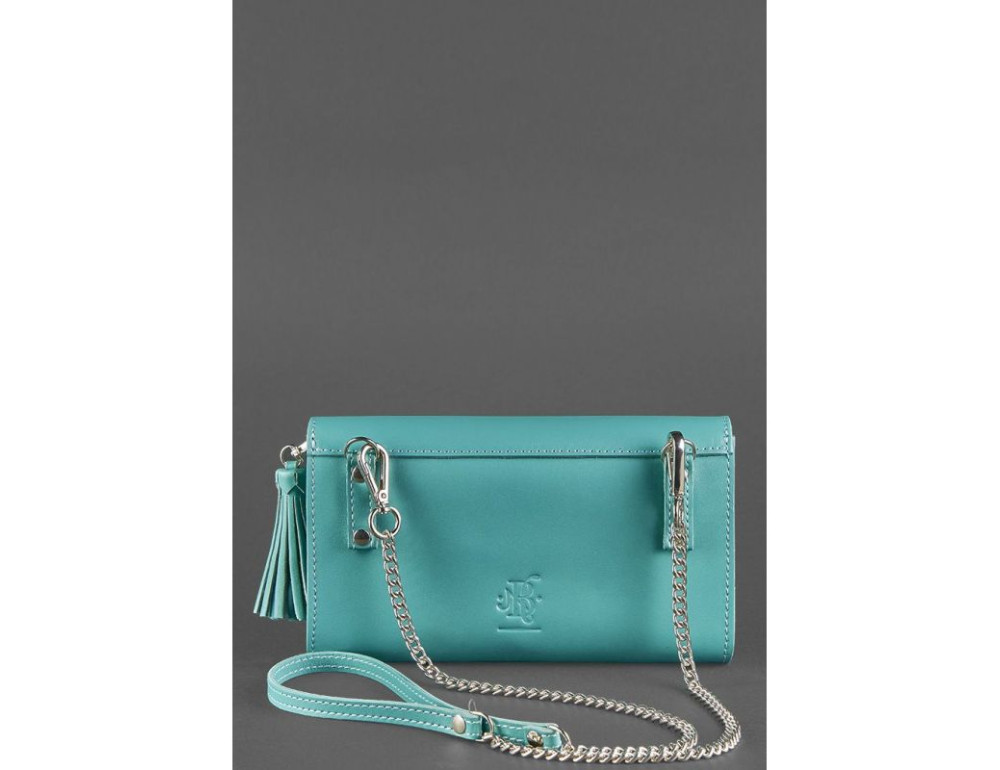 Шкіряний клатч Еліс Тіффані blanknote BN-BAG-7-tiffany бірюза - Фотографія № 4