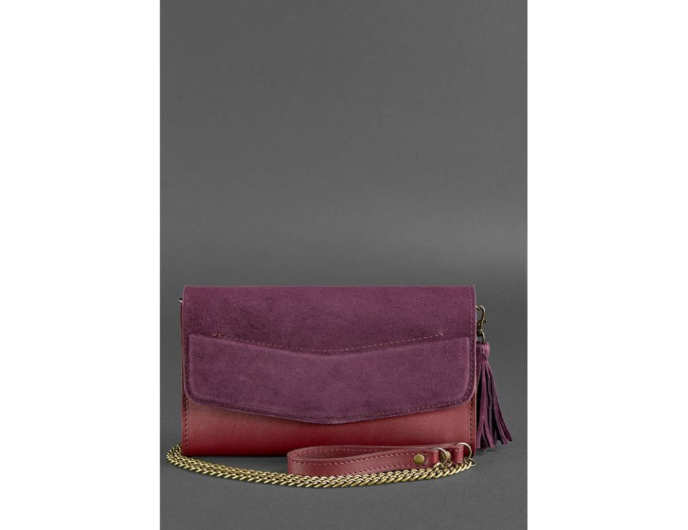 Жіноча шкіряна сумочка-клатч Blancnote BN-BAG-7-VIN-VELUR - Фотографія № 2