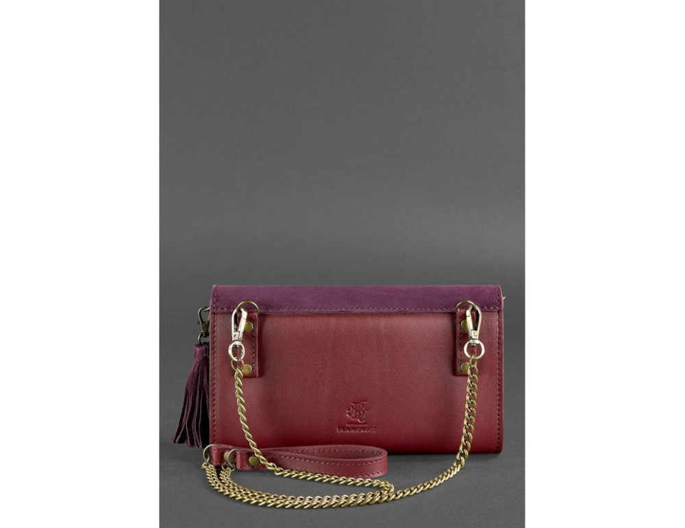 Жіноча шкіряна сумочка-клатч Blancnote BN-BAG-7-VIN-VELUR - Фотографія № 3