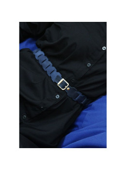 Женский кожаный бохо-ремень синий Blancnote BN-BELT-1-nn