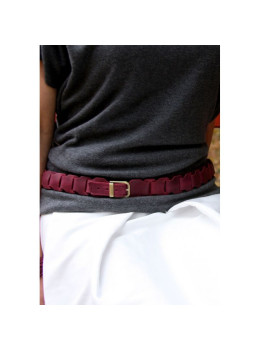 Женский кожаный бохо-ремень бордовый Blancnote BN-BELT-1-vin-kr