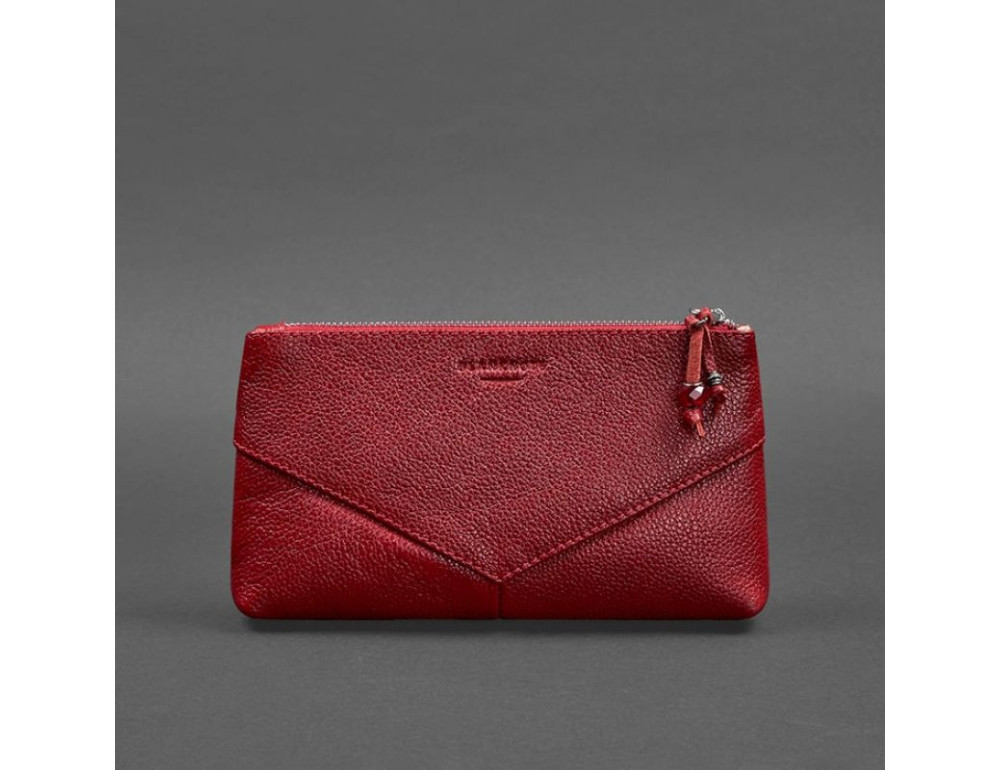 Шкіряна жіноча косметичка червона Blancnote BN-CB-1-rubin - Фотографія № 5