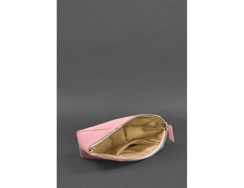 Жіноча рожева шкіряна косметичка Краст Blanknote BN-CB-2-pink-peach - Фотографія № 5