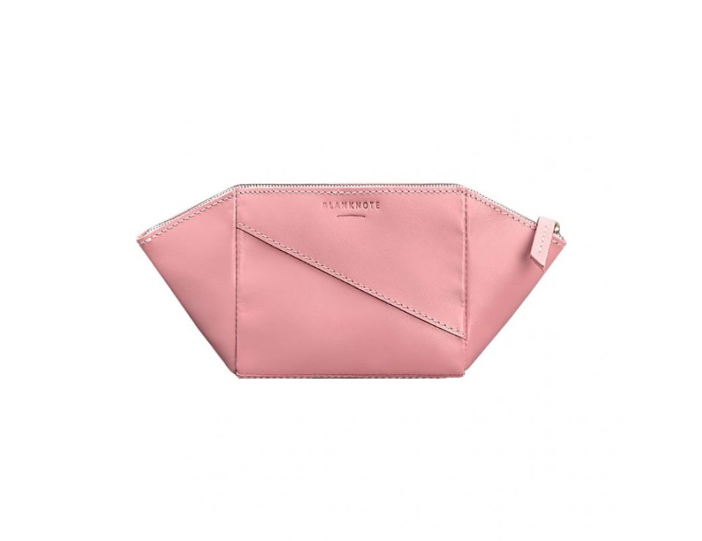 Жіноча рожева шкіряна косметичка Краст Blanknote BN-CB-2-pink-peach - Фотографія № 7