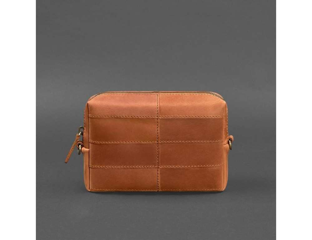 Шкіряна косметичка-несесер 3.1 Світло-коричнева Crazy Horse Blanknote BN-CB-3-1-k-kr - Фотографія № 7