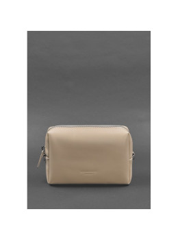Кожаная косметичка-несессер 3.0 Светло-бежевая Blanknote BN-CB-3-light-beige