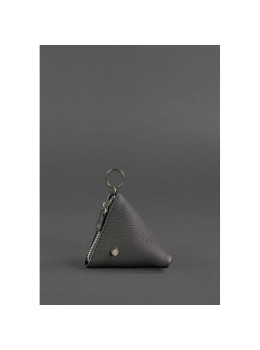 Кожаная монетница 2.0 Пирамида черная