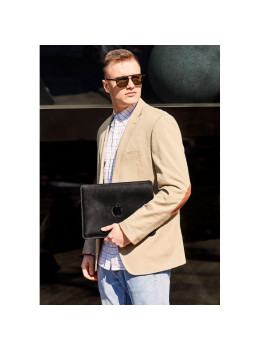 Кожаный чехол для MacBook Air/Pro 13'' Черный Blancnote BN-GC-7-g-kr