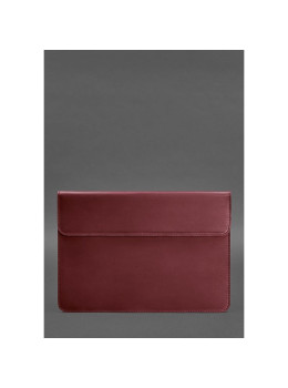 Кожаный чехол-конверт на магнитах для MacBook Air/Pro 13'' Бордовый Crazy Horse BN-GC-9-vin-kr