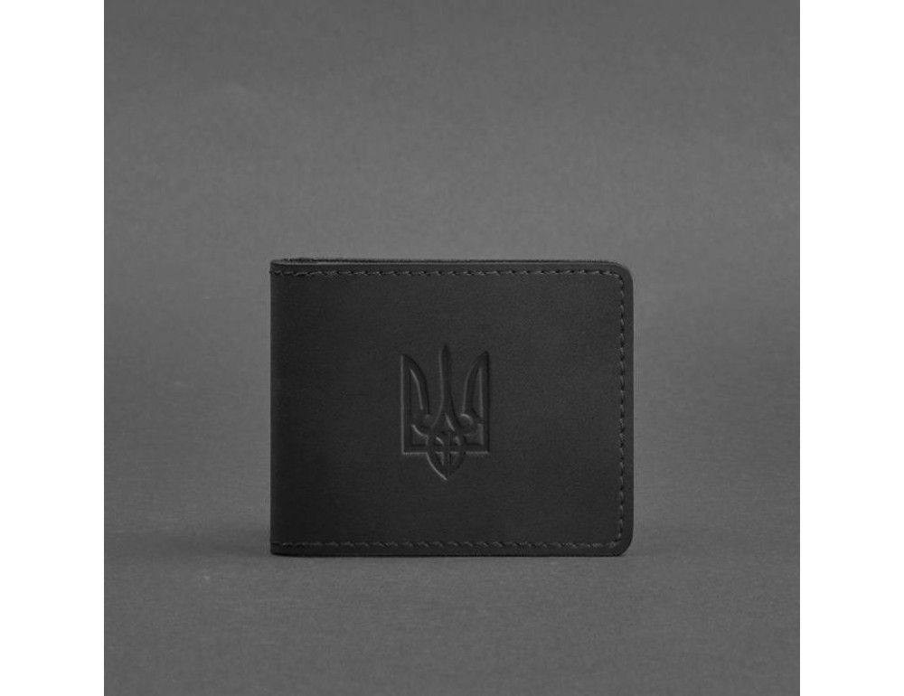Чорна шкіряна обкладинка для посвідчення Blanknote BN-IDC-2-g-kr - Фотографія № 5