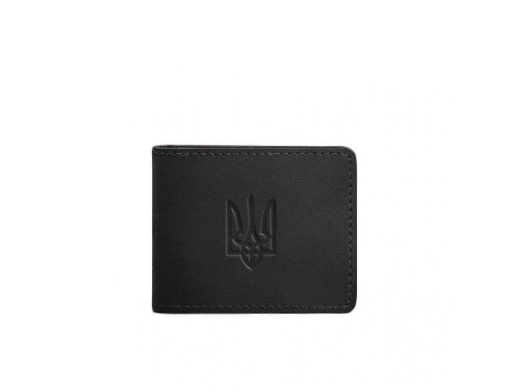 Чорна шкіряна обкладинка для посвідчення Blanknote BN-IDC-2-g-kr - Фотографія № 6