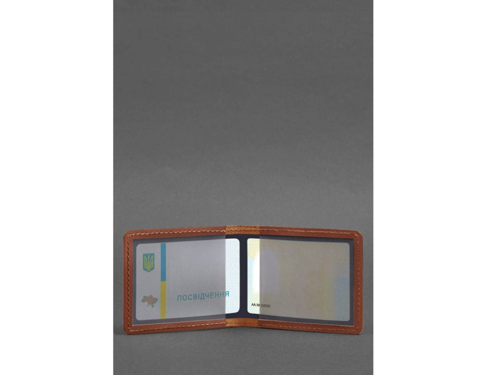 Шкіряна обкладинка для посвідчення з гербом Blanknote BN-IDC-2-k-kr - Фотографія № 3